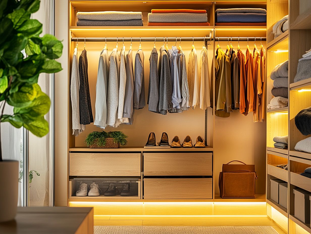 Image illustrating key takeaways on closet decluttering.