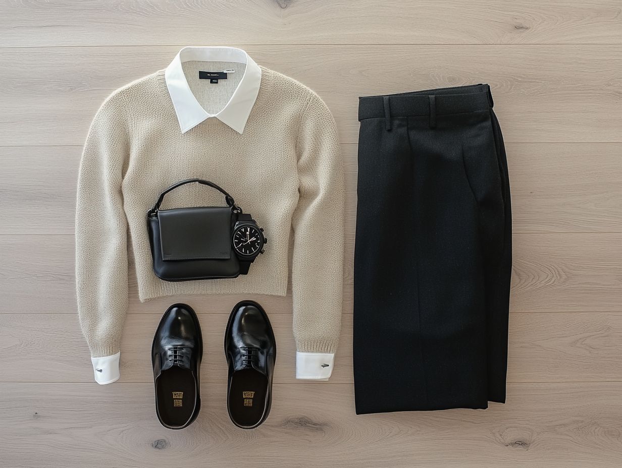 Image illustrating key takeaways for minimalist outfit planning