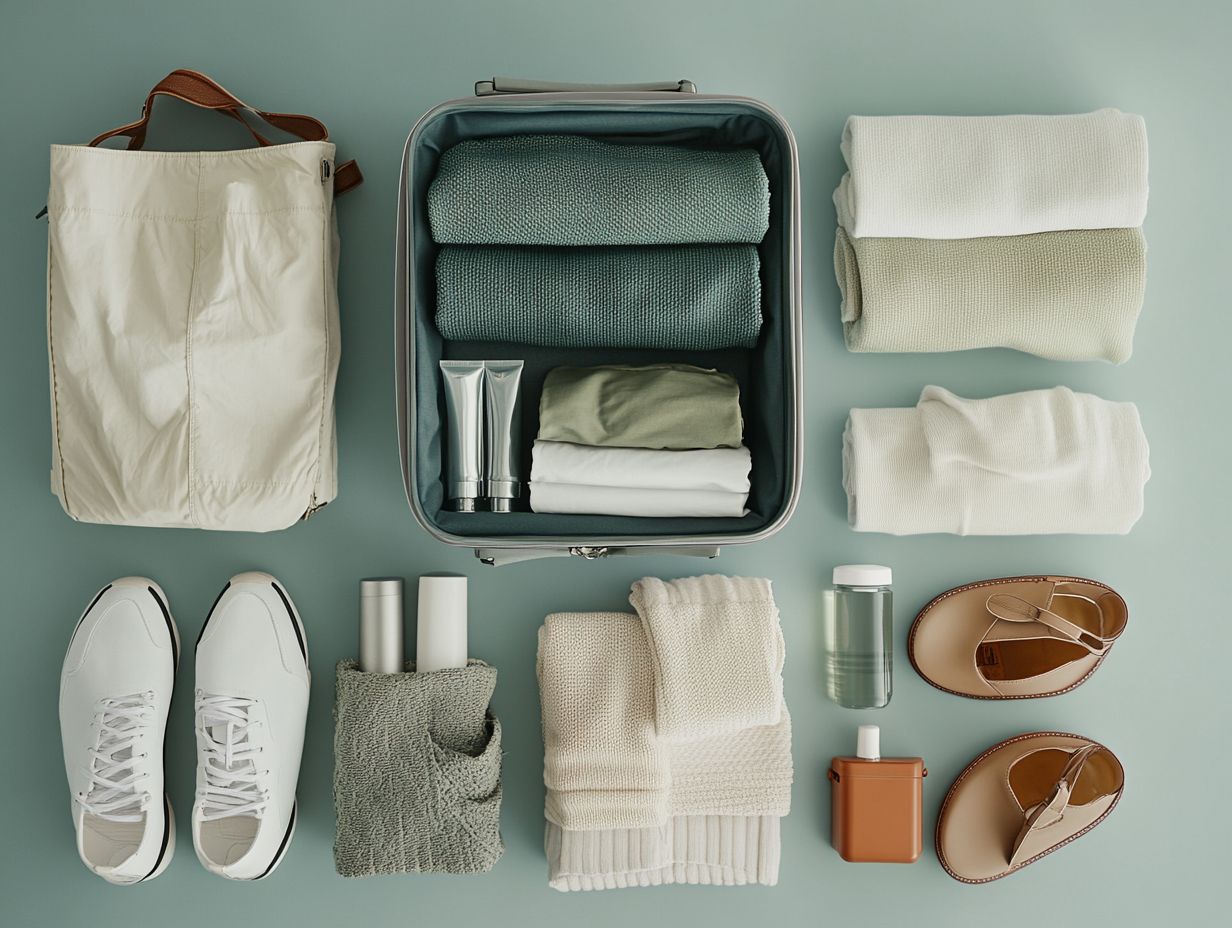 A visual guide to minimalist packing for traveling light