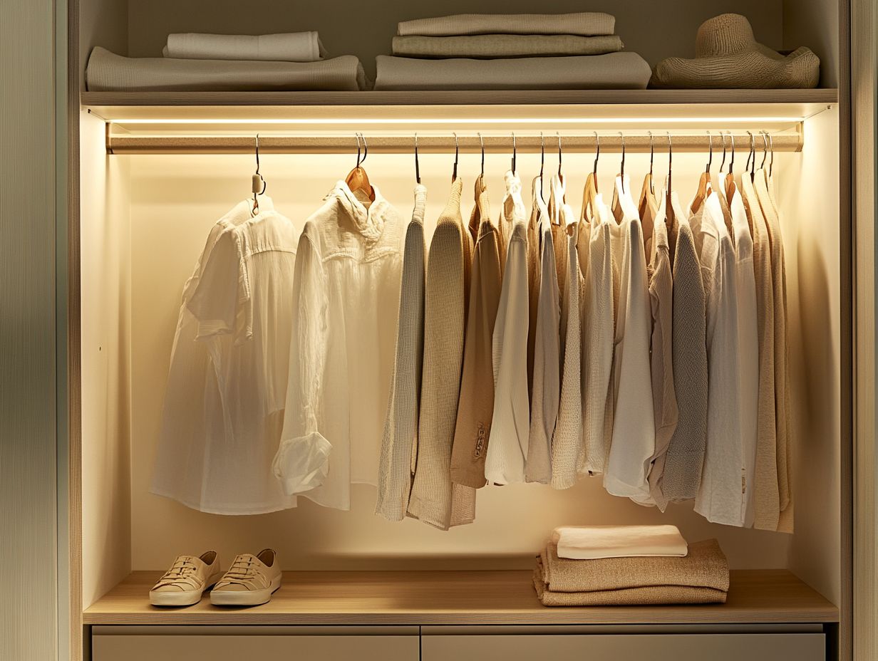 Visual representation of minimalist wardrobe benefits.