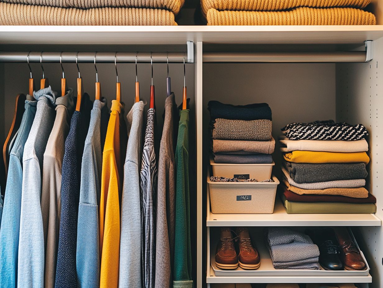 Visual guide for closet decluttering