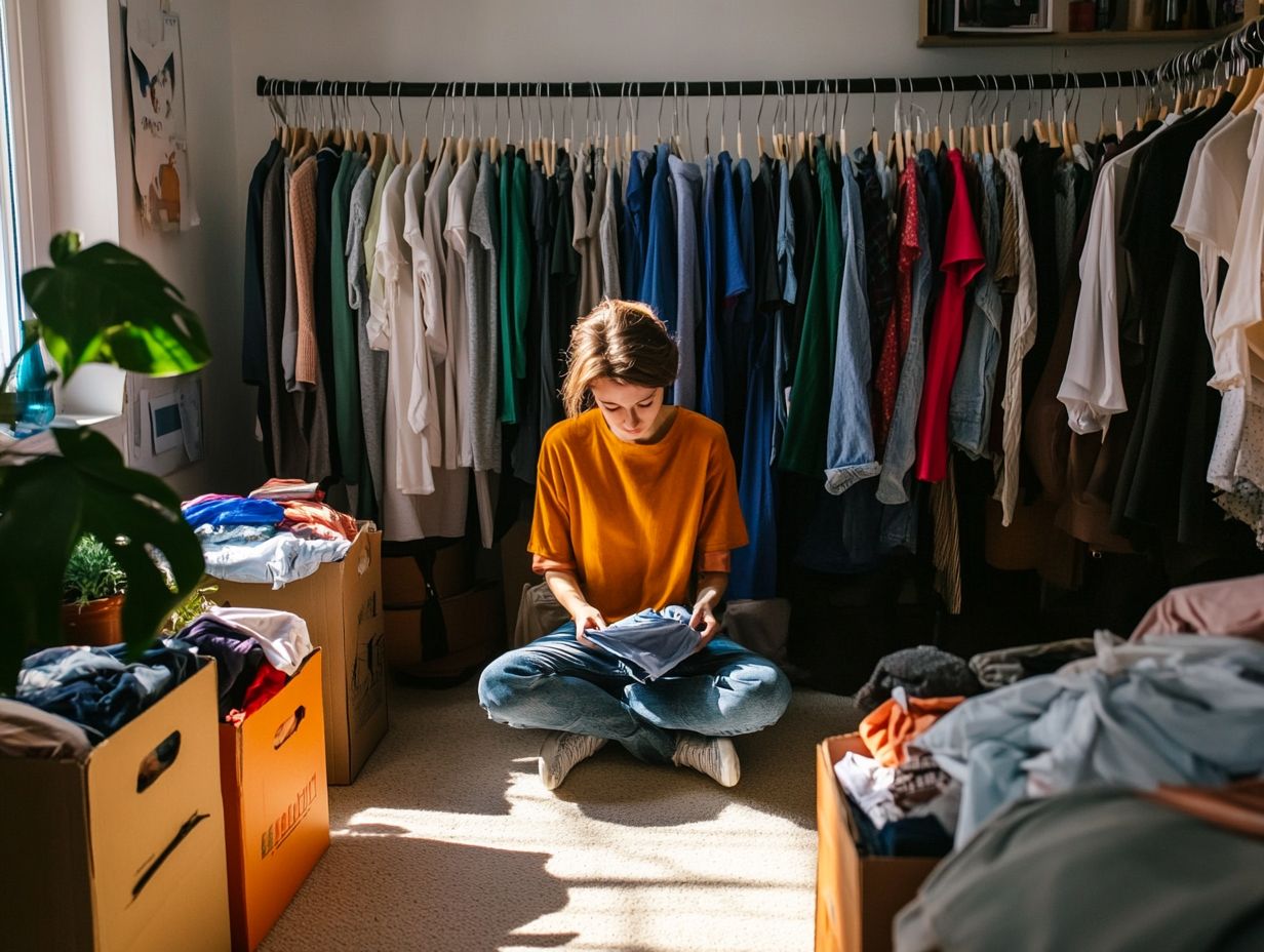 An infographic showing tips for decluttering your wardrobe