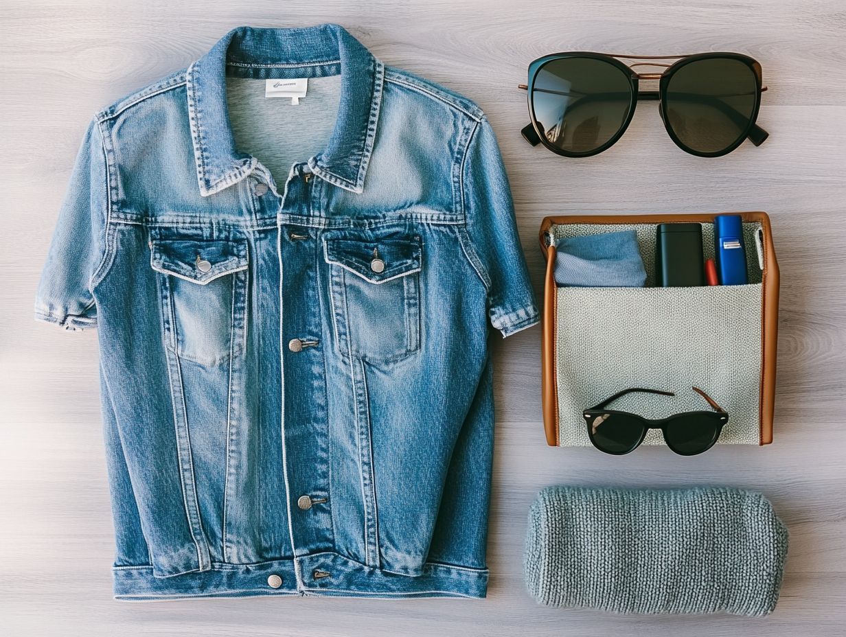 Essential clothing items for a weekend getaway