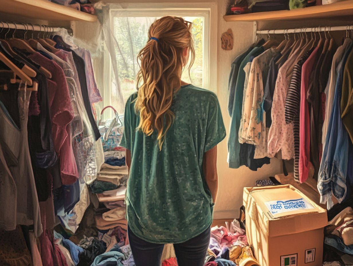 A visual summary of the key takeaways from closet decluttering