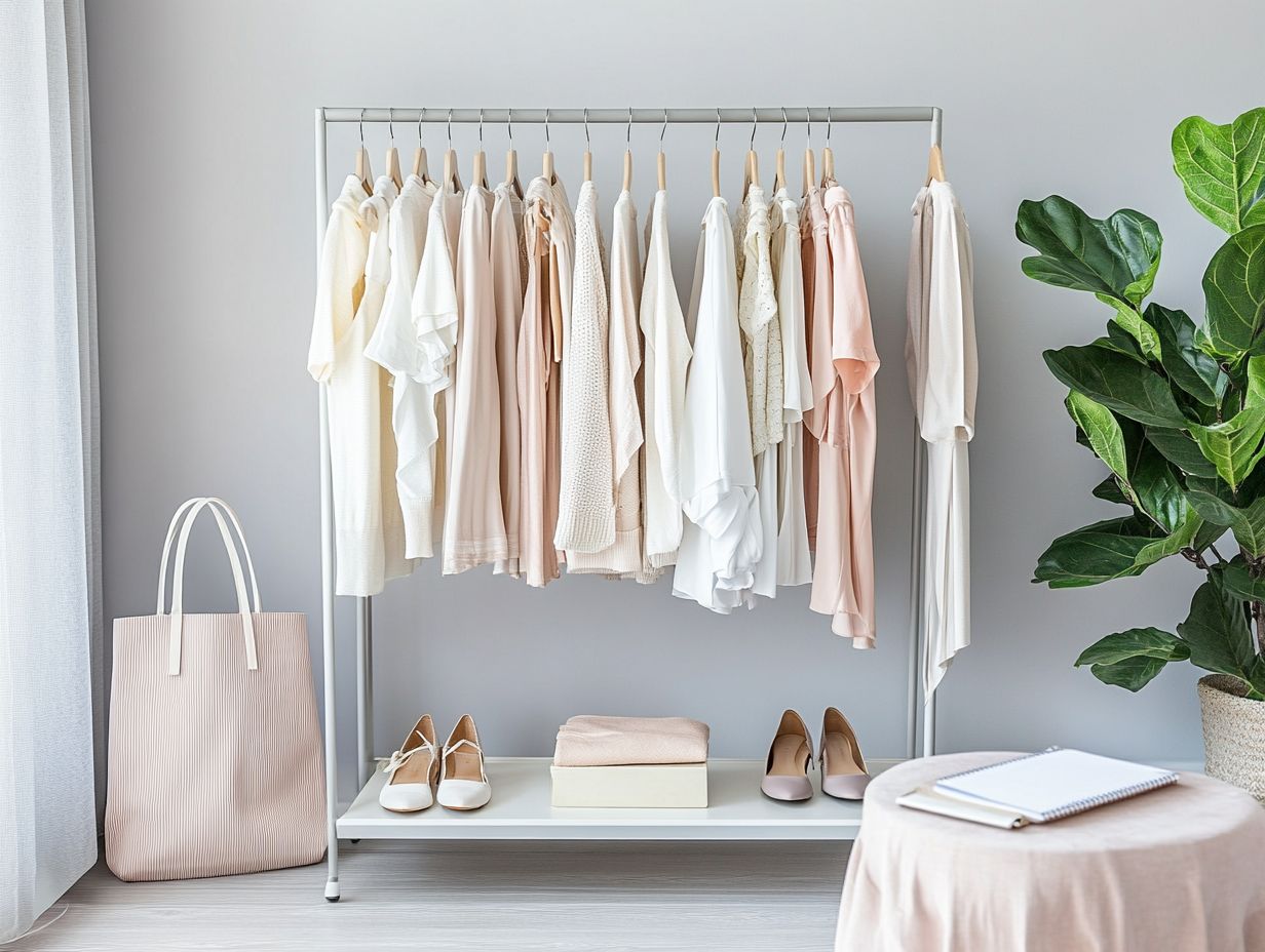 Image showcasing examples of a minimalist capsule wardrobe.