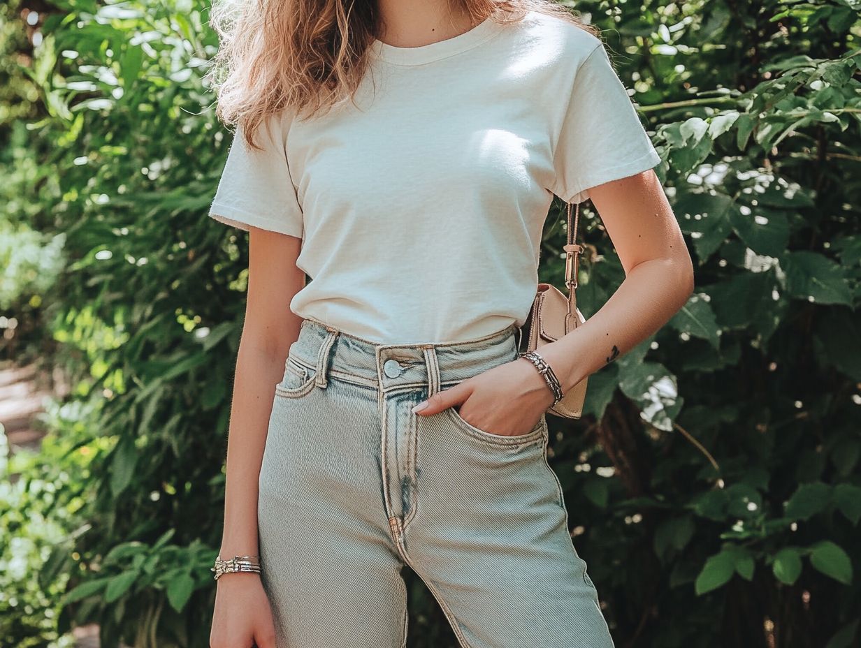 Example of a minimalist outing look featuring neutral colors.