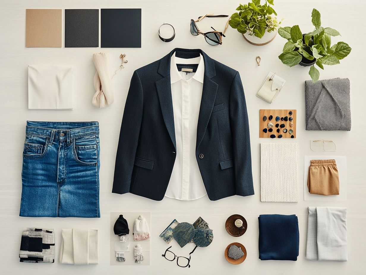 Visual representation of key takeaways for building a capsule wardrobe.