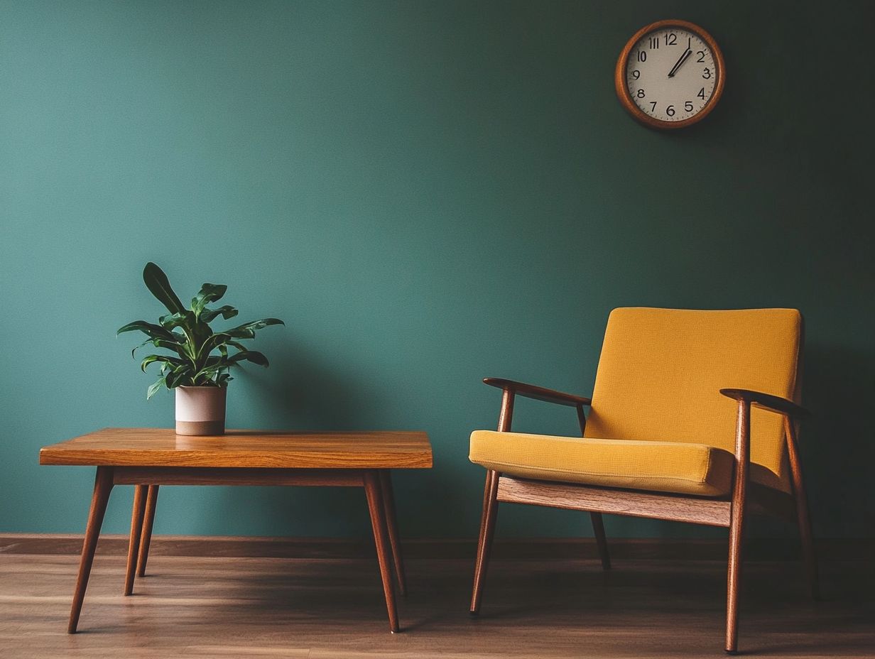 Image of vintage pieces incorporated into a minimalist space
