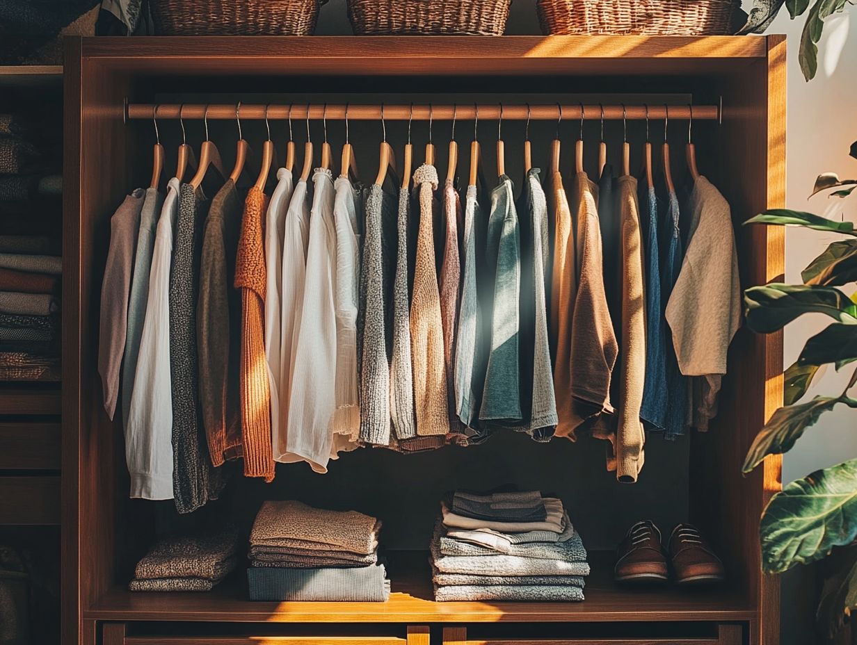 Visual guide to establishing a regular closet cleaning routine