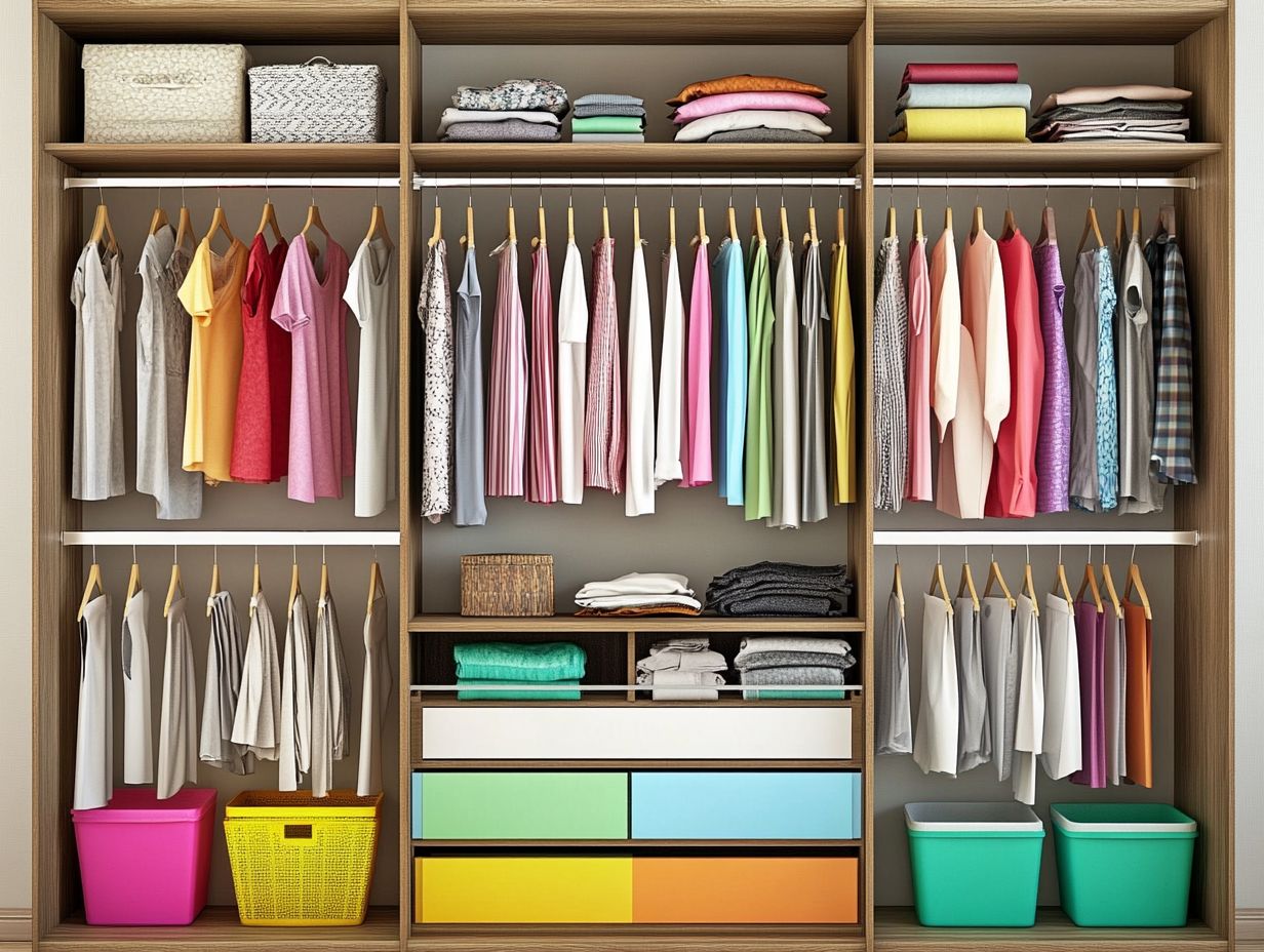 A well-organized closet showcasing effective storage solutions