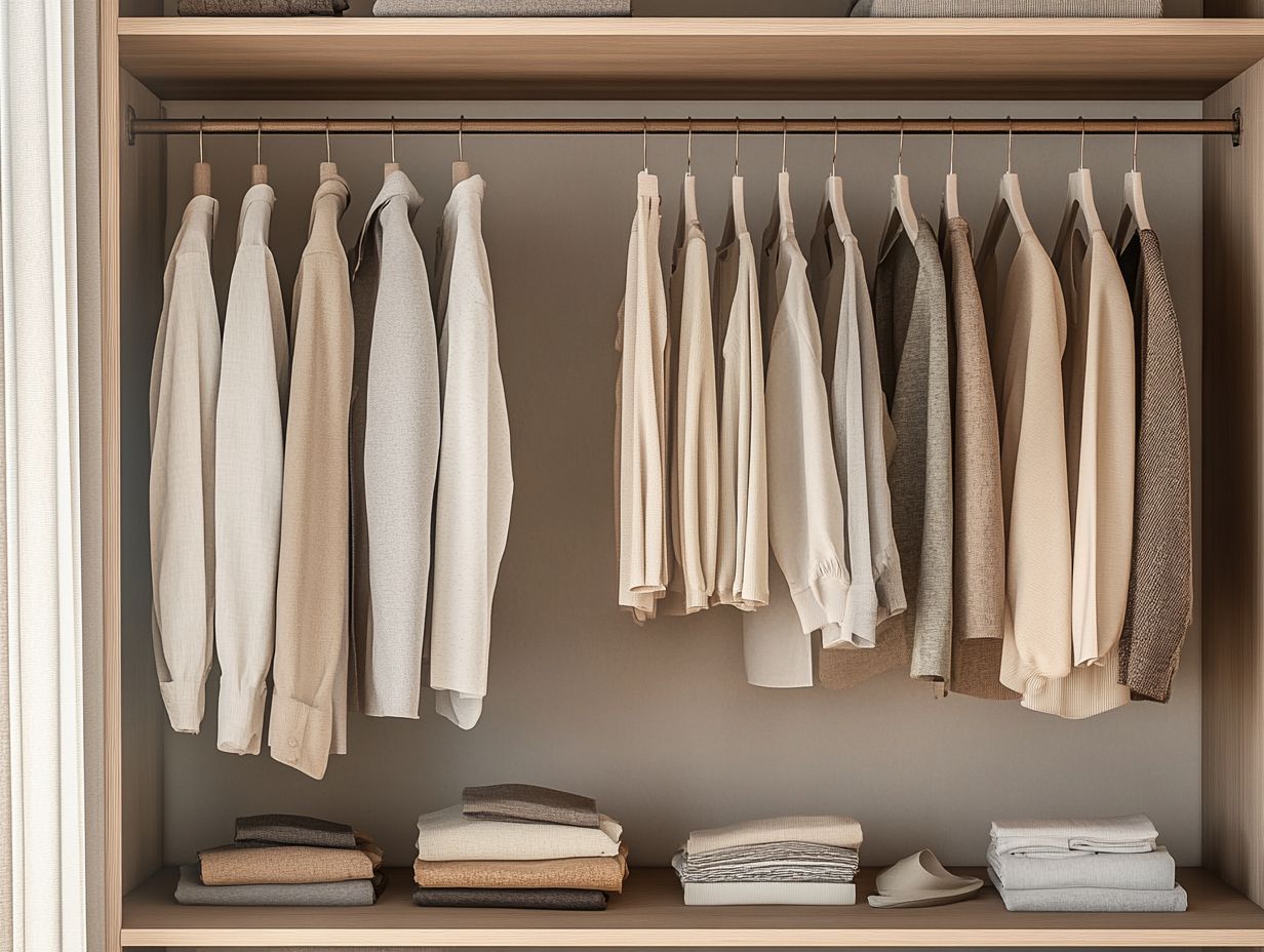 Image illustrating the benefits of having less clutter in your wardrobe