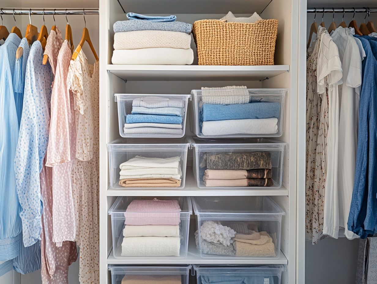 Image demonstrating how to organize a decluttered closet