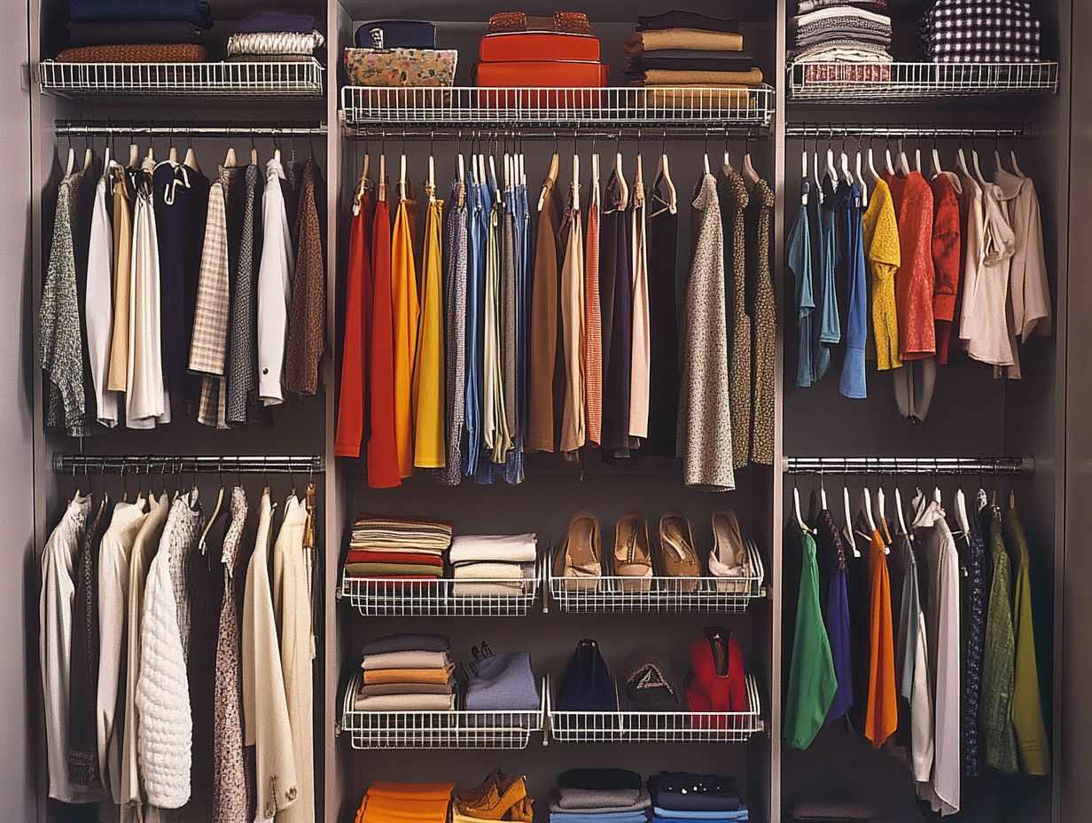 Stylish and organized wardrobe