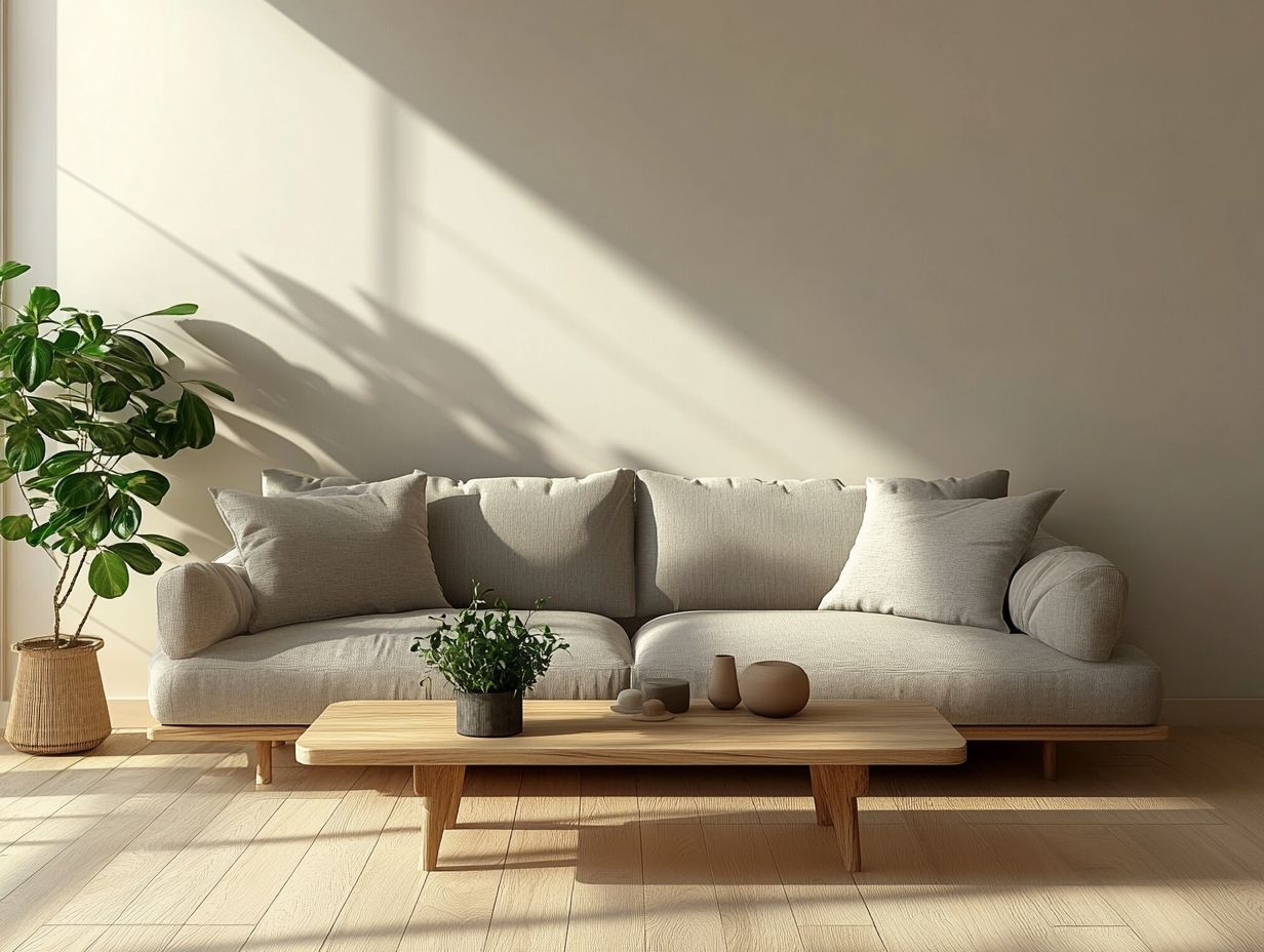 Visualization of mixed minimalist styles in furniture and decor