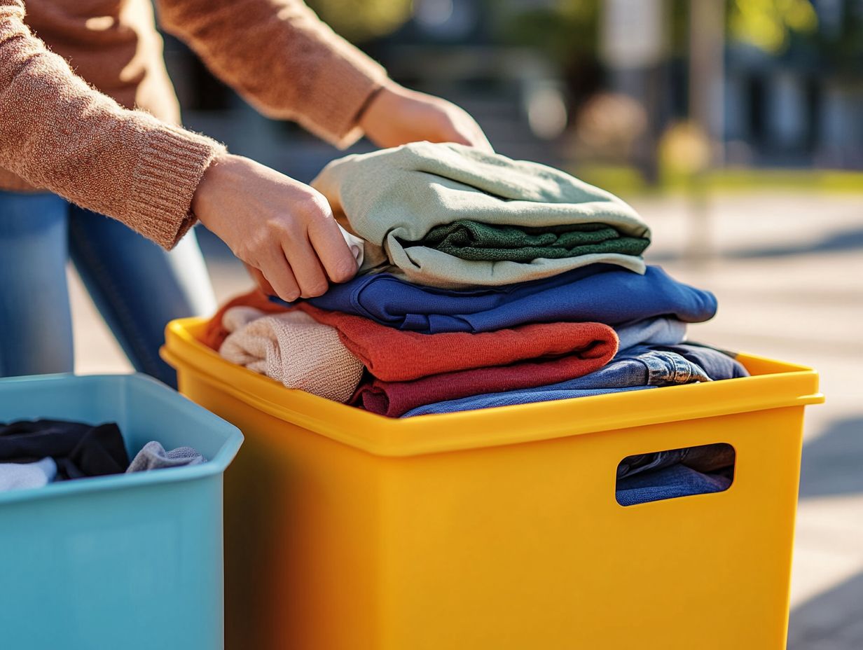 A comparison of recycling and donating old clothes