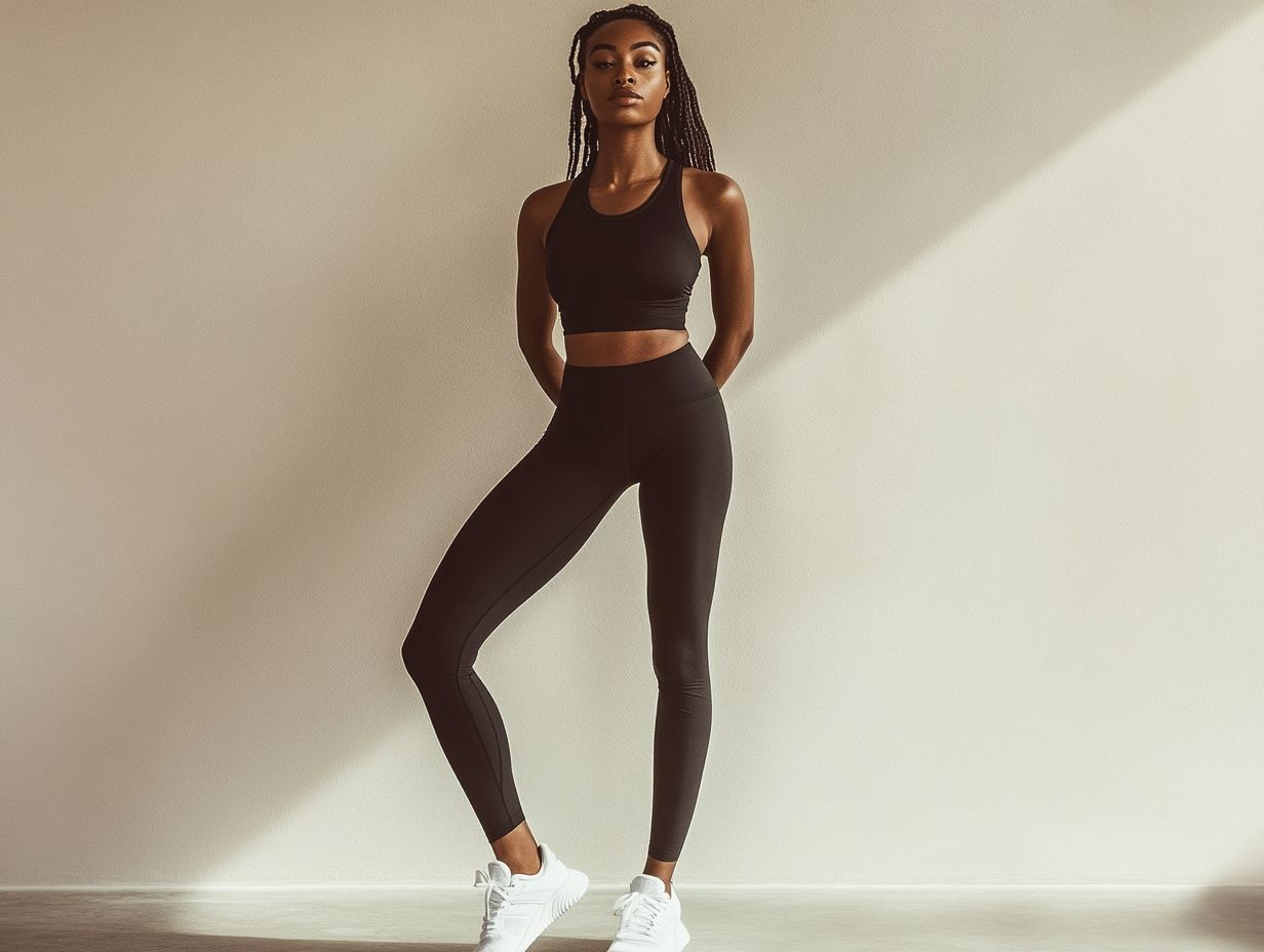 A minimalist activewear style example