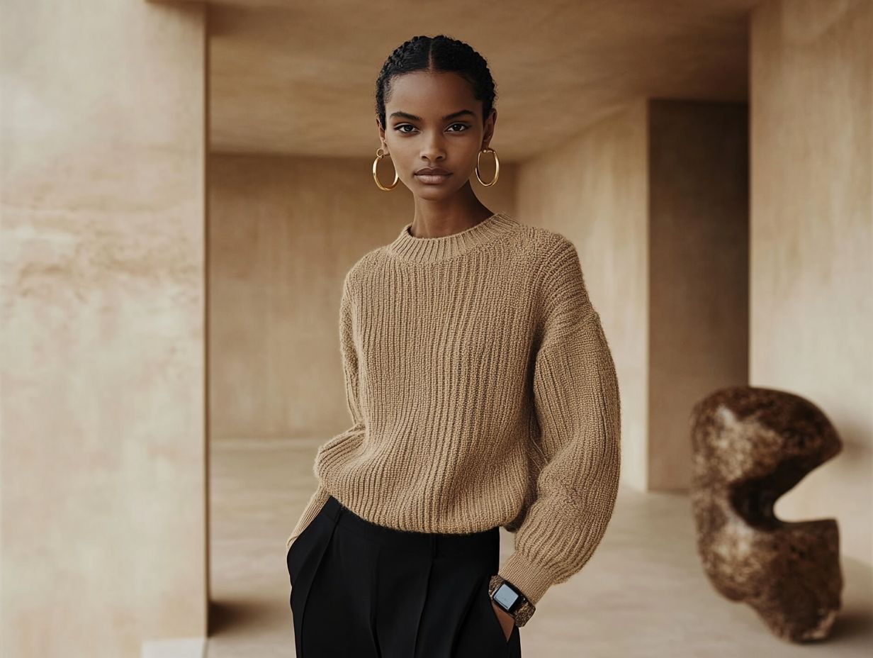 How can I incorporate minimalist knitwear into my wardrobe?