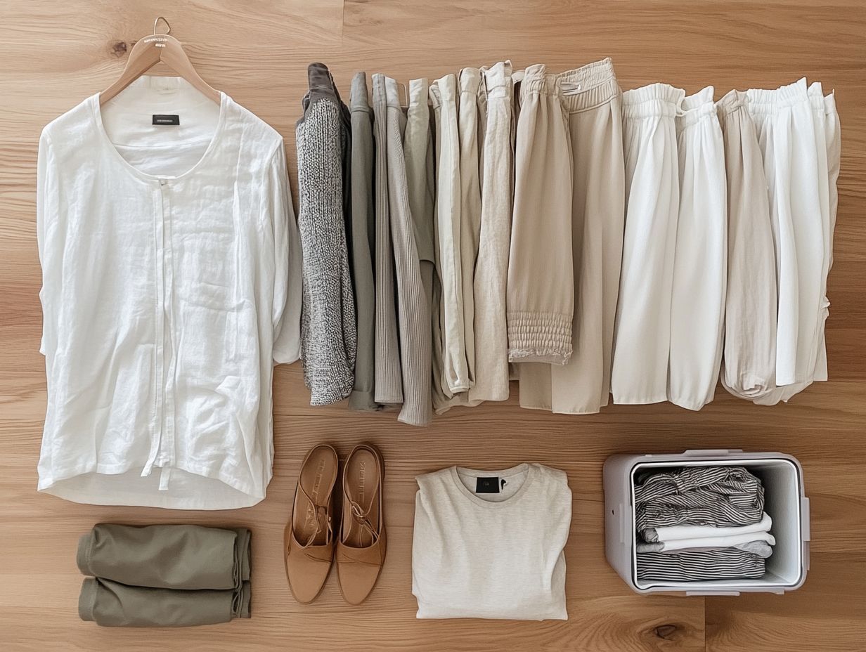 A traveler packing strategically for a minimalist wardrobe