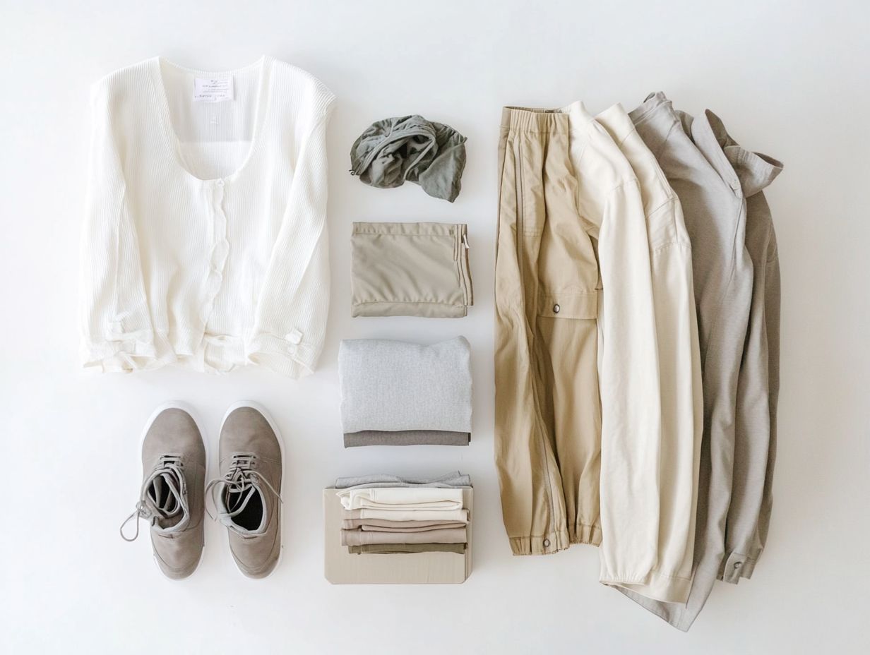 Visual summary of minimalist wardrobe benefits for travel