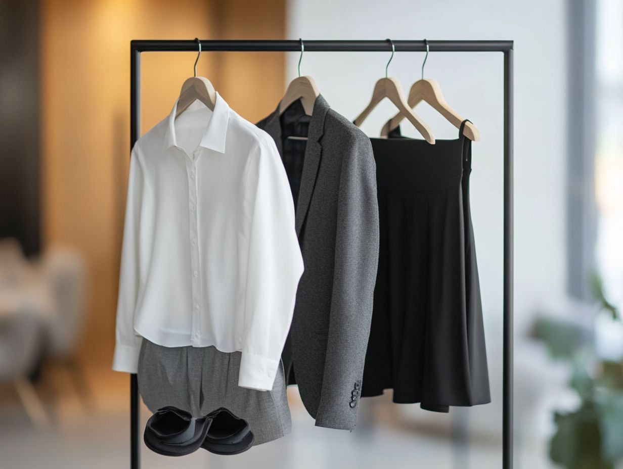 Image showing frequently asked questions about minimalist work wardrobes