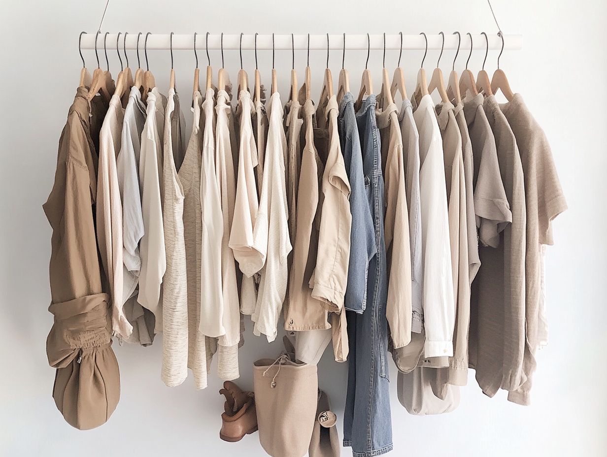 Image depicting a minimalist wardrobe