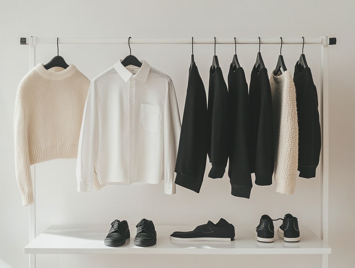 Visual representation of key takeaways for building a capsule wardrobe