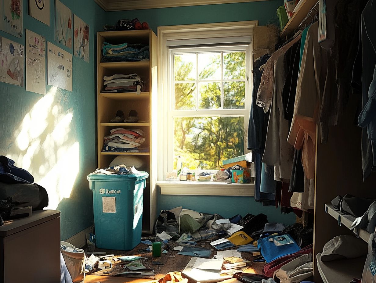 Visual representation of the environmental benefits from decluttering your closet