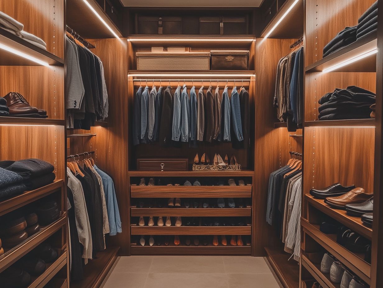 A well-organized closet showcasing effective time management