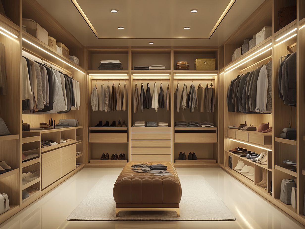 An illustration showing the benefits of a decluttered closet