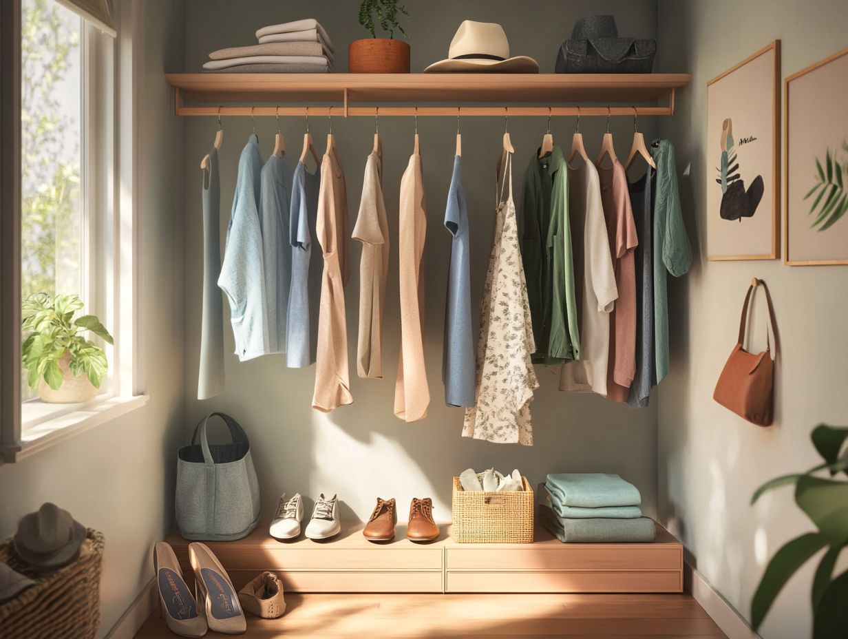 A minimalist wardrobe contributing to environmental sustainability