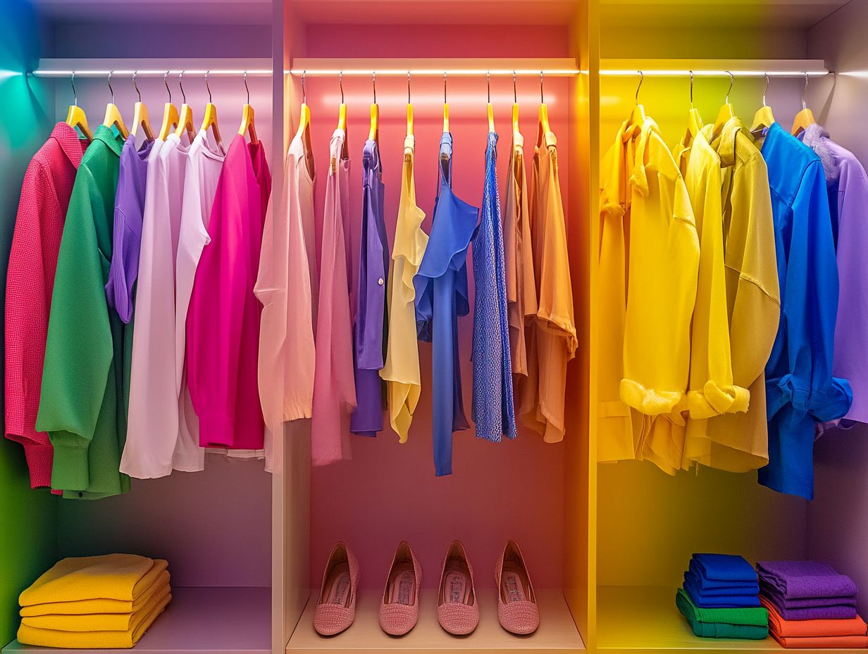 Color in closet decluttering