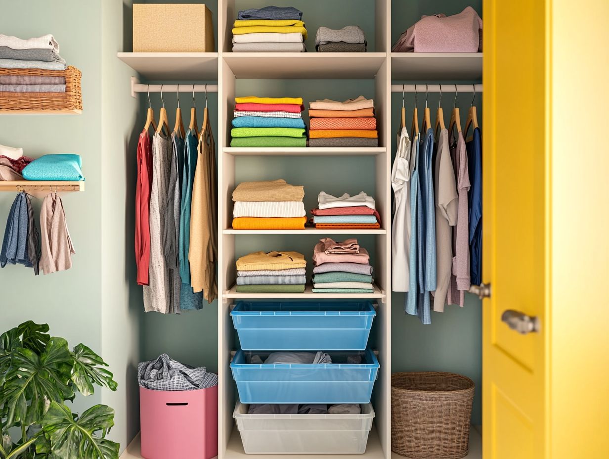 How can I maximize space and storage in a small closet?