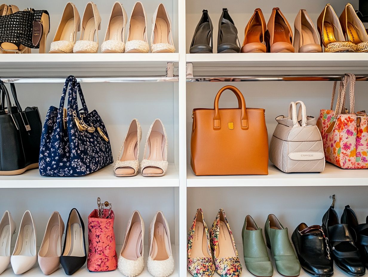 A beautifully organized shoe collection