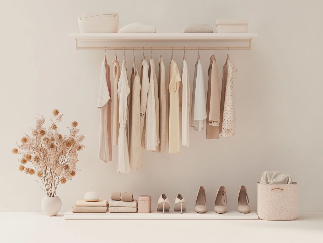 Image depicting the benefits of a capsule wardrobe for efficiency and sustainability