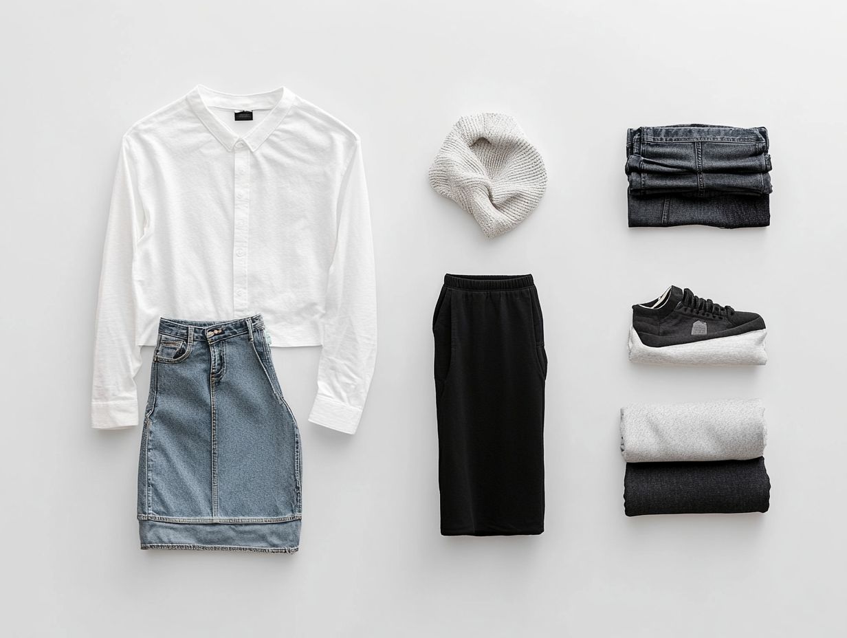 A visual representation of the 'Quality over Quantity' philosophy in minimalist dressing.