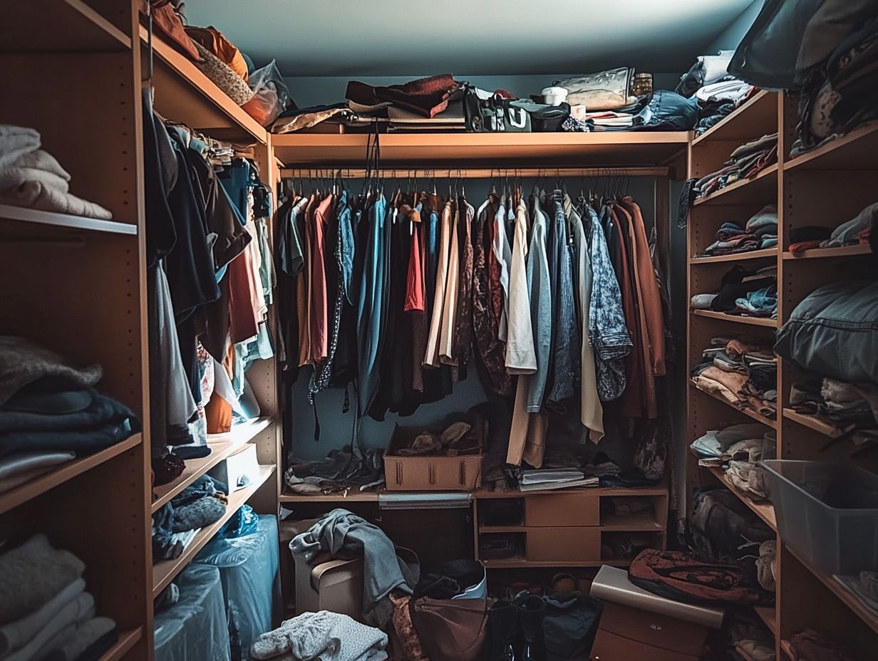 Image illustrating the process of decluttering your closet